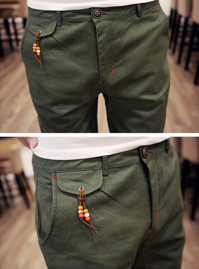 Pantalones Casuales Slim Fit Harem para Hombre - Estilo Coreano - Image 4