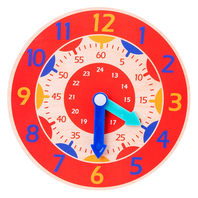 Reloj Educativo Montessori de Madera para Niños