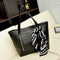 Bolso de Cuero PU con Calavera - Cartera Grande Impermeable para Mujer