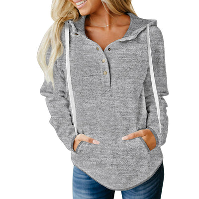 Sudadera con Capucha y Bolsillos para Mujer - Casual de Manga Larga