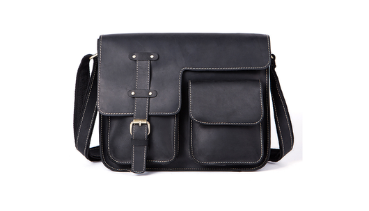 Bolsa Bandolera de Cuero Crazy Horse Estilo Retro para Hombre