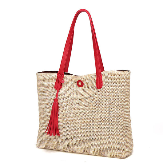 Bolsa de Playa de Rafia Elegante - Image 9