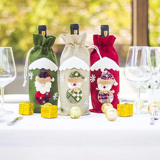 Calcetines Navideños para Botellas de Vino
