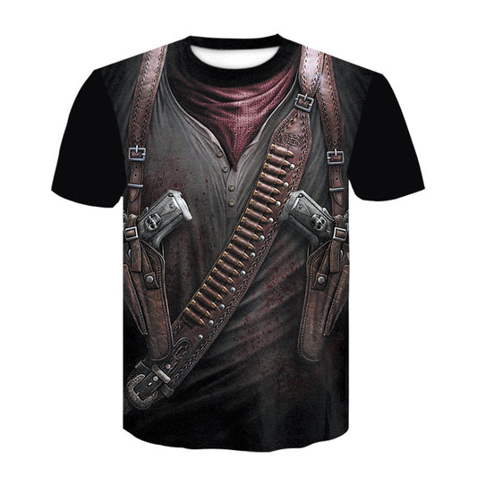 Playera Hombre Manga Corta Estampado 3D Digital - Image 2