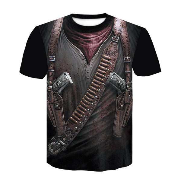 Playera Hombre Manga Corta Estampado 3D Digital