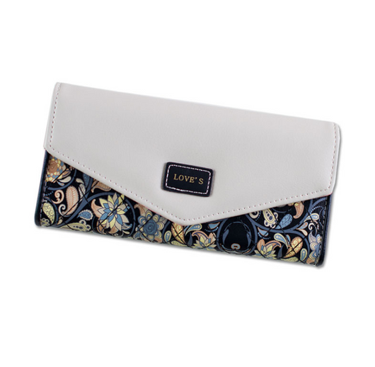 Cartera de Cuero Tri-Fold con Cierre de Hebilla y Gran Capacidad para Estudiantes