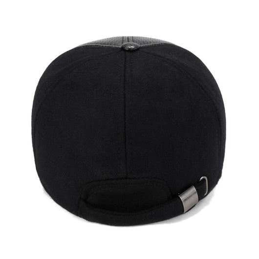 Gorra de Béisbol en Cuero PU Acolchada y Térmica para Hombre - Image 5