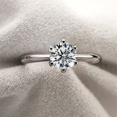 Anillo de Moissanita Clásico Seis Puntas 1 Quilate Plata 925 - Image 4