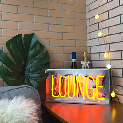 Lámpara Decorativa Neon Retro con Tubo de Vidrio y Base de Hierro - Image 2