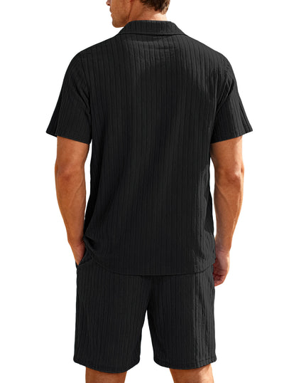 Conjunto Casual de Camisa con Botones y Shorts para Hombre - Image 30