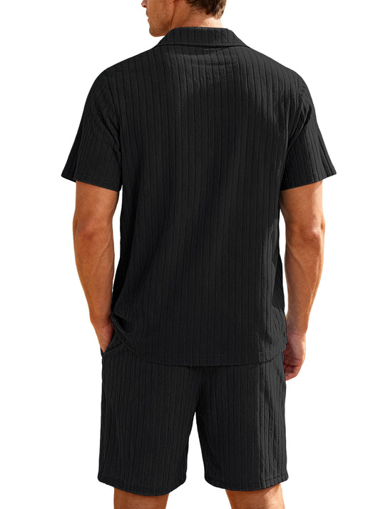 Conjunto Casual de Camisa con Botones y Shorts para Hombre - Image 30