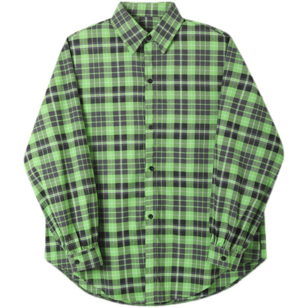 Camisa Tipo Jacket Cuadros Hombre Estilo Resort Holgada - Image 3