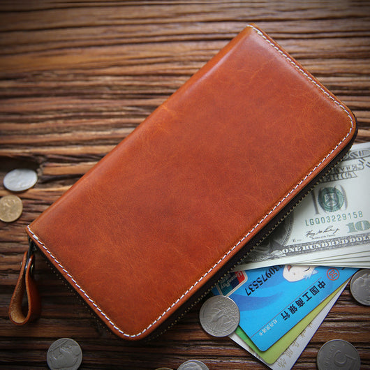 Billetera Larga de Cuero para Hombre con Cierre y Compartimentos Multicapa - Image 10