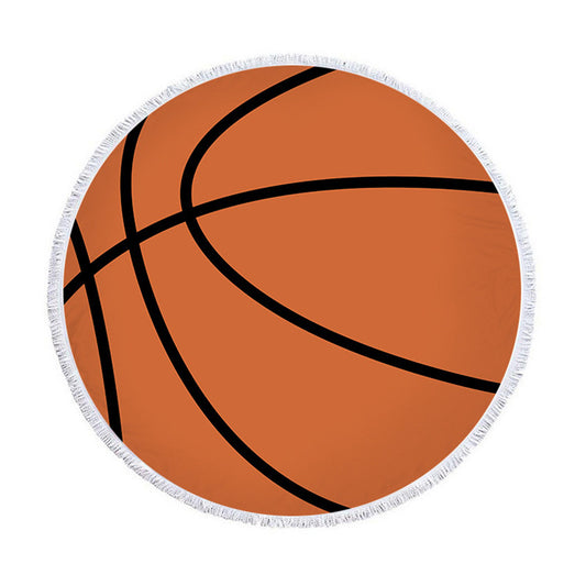 Toalla de Playa Estampado Baloncesto Redondo - Image 2