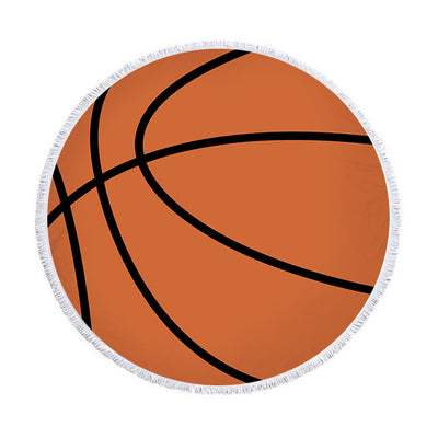 Toalla de Playa Estampado Baloncesto Redondo - Image 2