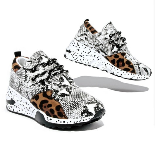 Zapatillas Deportivas Casual con Estampado Leopardo y Cordones - Image 4