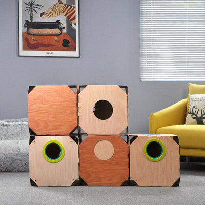 Caja de Cartón Multiusos para Gatos con Removedor de Pelo