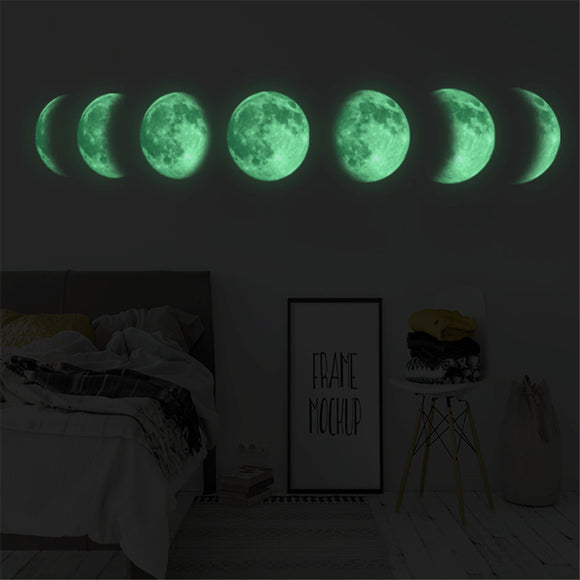 Pegatinas Decorativas Mapa Lunar Fluorescente