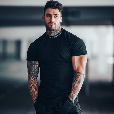 Camiseta de Entrenamiento Fitness Hombre 100% Algodón Puro