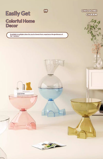 Mesa de Centro Transparente Estilo Osito de Peluche para Sala y Dormitorio - Image 15