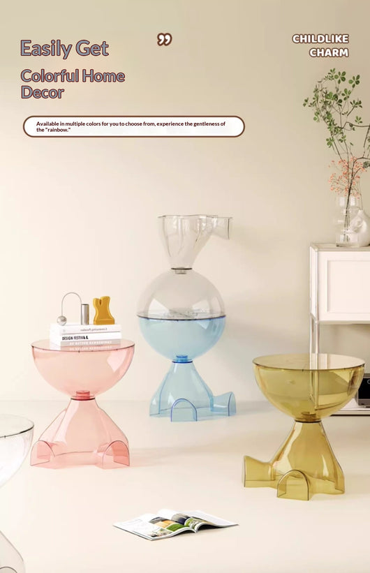 Mesa de Centro Transparente Estilo Osito de Peluche para Sala y Dormitorio - Image 15