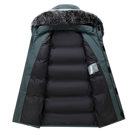 Abrigo Acolchado Hombre con Cuello de Piel de Zorro - Impermeable y Cálido - Image 5