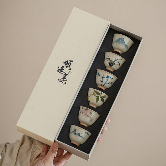 Juego de Té Kung Fu Pintado a Mano con Tazas de Hielo - Image 3