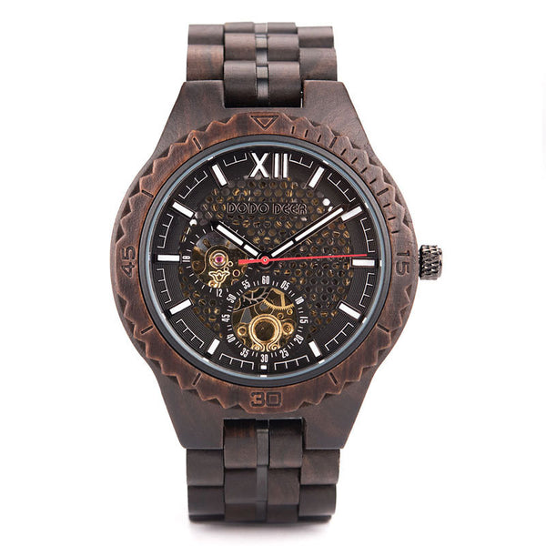 Reloj Mecánico de Madera para Hombre - Image 6