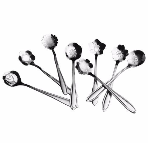 Cucharillas de Postre Diseño Rosa Acero Inoxidable Premium - Image 8