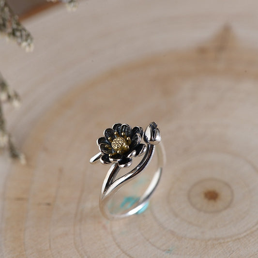 Anillo de Plata Loto