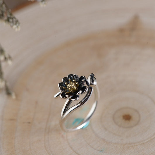 Anillo de Plata Loto