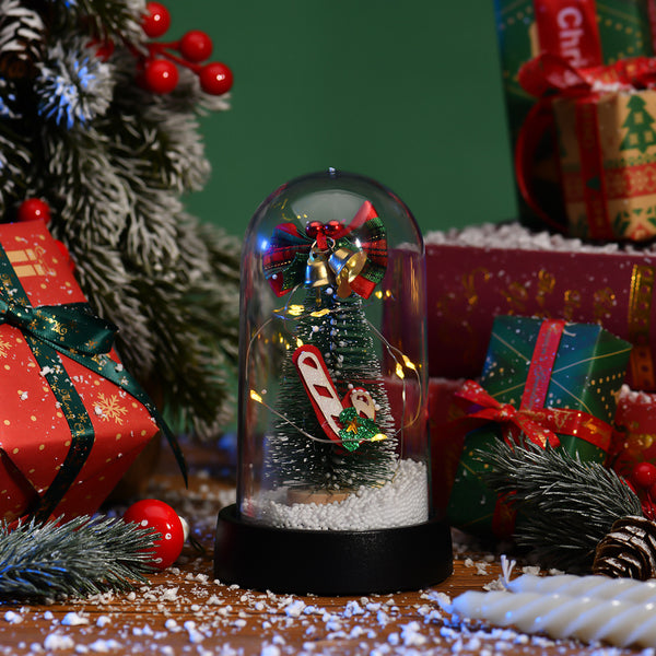 Árbol de Navidad LED con Pantalla de Cristal y Flores Decorativas - Image 6