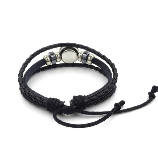 Pulsera Taoísta Yin Yang Trenzada Multicapa - Joyería Vintage Unisex - Image 2