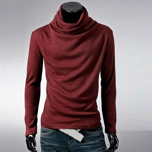 Camiseta Manga Larga con Cuello de Pila - Básico Sólido para Hombre - Image 9