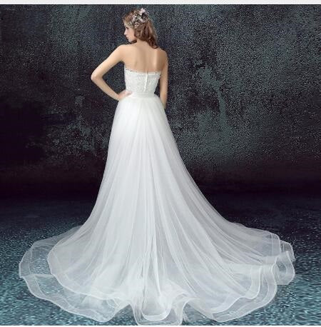 Vestido de Novia Sirena con Falda Desmontable y Encaje Tul - Image 7