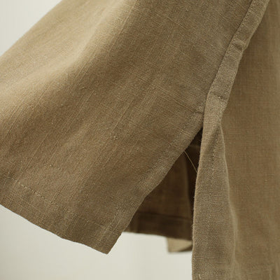 Camisa Suelta de Manga Larga con Cuello Alzado para Hombre - Image 3