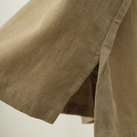 Camisa Suelta de Manga Larga con Cuello Alzado para Hombre - Image 3