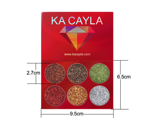 Paleta de Sombras de Ojos con Lentejuelas de Diamante - 6 Colores - Image 7
