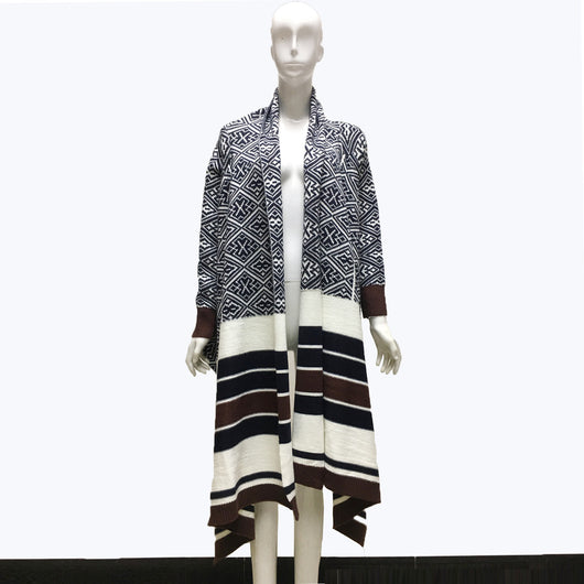 Suéter Tejido a Rayas con Chaqueta Cuadros Otoño Invierno - Image 3