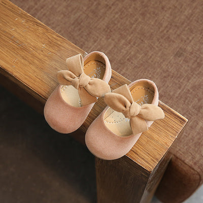 Zapatos de Cuero para Bebé Niña Primavera Otoño - Suela Suave Antideslizante con Moño - Image 4