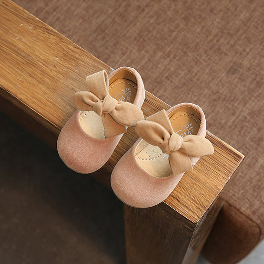 Zapatos de Cuero para Bebé Niña Primavera Otoño - Suela Suave Antideslizante con Moño - Image 4