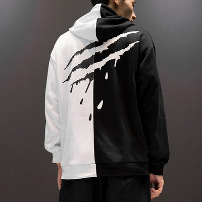 Sudadera Patchwork Casual Unisex con Estampado de Letras - Diseño Oversize para Otoño e Invierno - Image 3