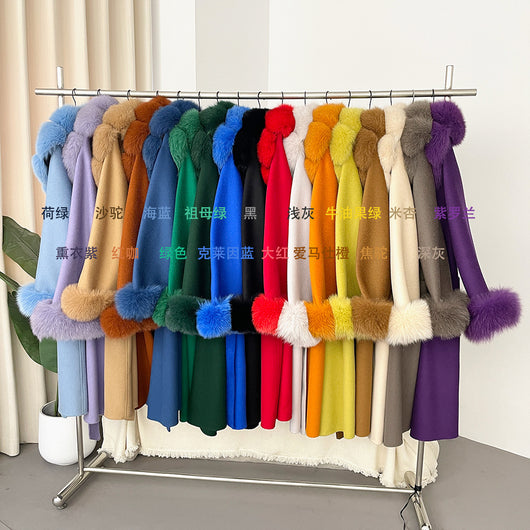 Abrigo de Lana Reversible con Efecto Agua para Mujer - Image 50