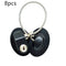 Negro Ovalado 8 Piezas