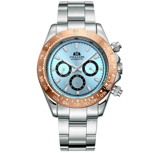 Reloj Automático Mecánico Multifunción Luminoso Azul Hielo para Hombre - Image 22