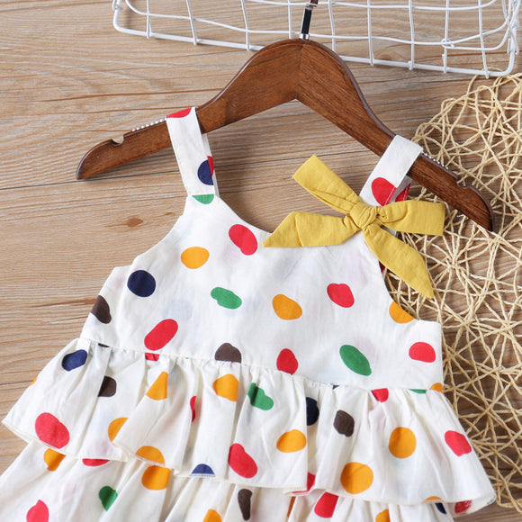 Conjunto Infantil Lunares con Moño: Blusa + Shorts