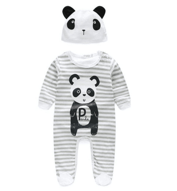 Pijama Enterizo Infantil con Estampado de Panda