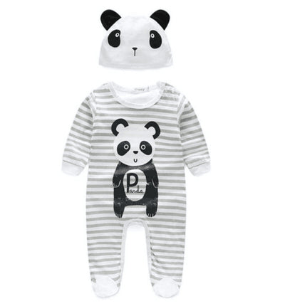 Pijama Enterizo Infantil con Estampado de Panda