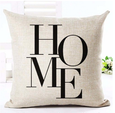 Funda de Almohada Decorativa con Letras en Blanco y Negro - Image 16