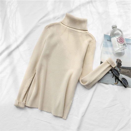 Suéter Cuello Alto Mujer Tejido Térmico Invierno - Image 3